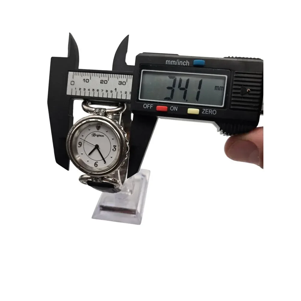 Brighton Cologne Watch, Silver-Tone Case, Leather Band